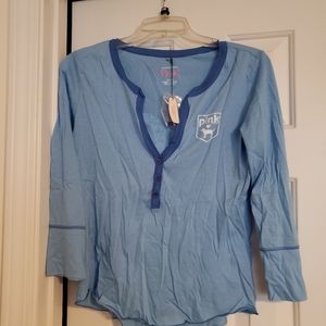 Victoria Secrets Pink Collection Blue night shirt.